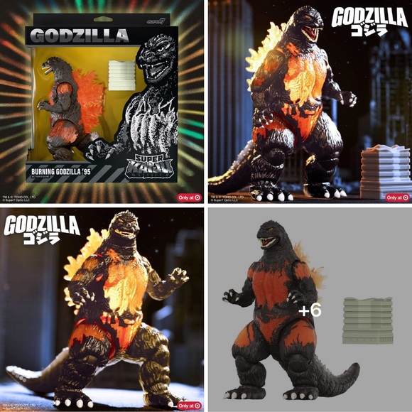 Super7 Burning Godzilla Toho Super Kaiju Articulated Action Figure 5.5 inch NEW - Picture 2 of 8